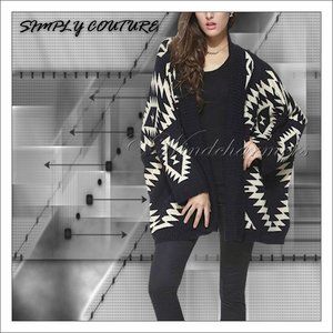 Simply Couture Wool-Blend Abstract Sweater